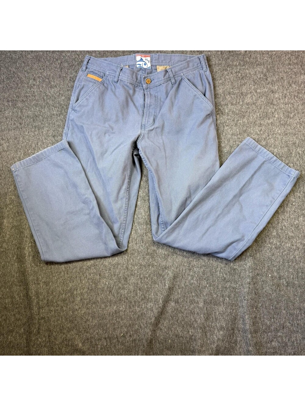 Southern Tide RT-7's Chino Pants Mens 34x32 Blue Canvas Straight Casual Cotton
